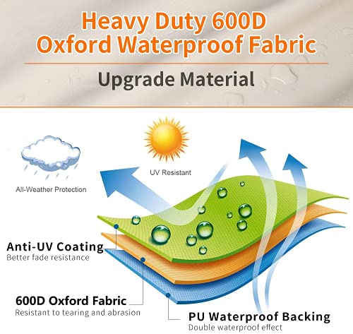 Zejun Patio Furniture Covers Waterproof, Outdoor Couch Cover, 58" L X 28" D X 35" H, 600D, Uv Resistant, Anti-Fad, Dustproof Loveseat Sofa Cover For Patio Furniture, Porch Loveseat, Lawn Bench Chairs #TOP4