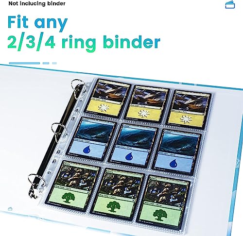 Mytlp Trading Card Sleeves 540 Pocket, Clear Polypropylene, 11 Holes, Fits 3 Ring Binder, MTG, Sport, Game Cards - Image 3