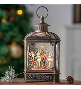 Christmas Snow Globe Lantern Lighted Nutcracker Suite Scene Musical Snow Water Lantern Swirling G...