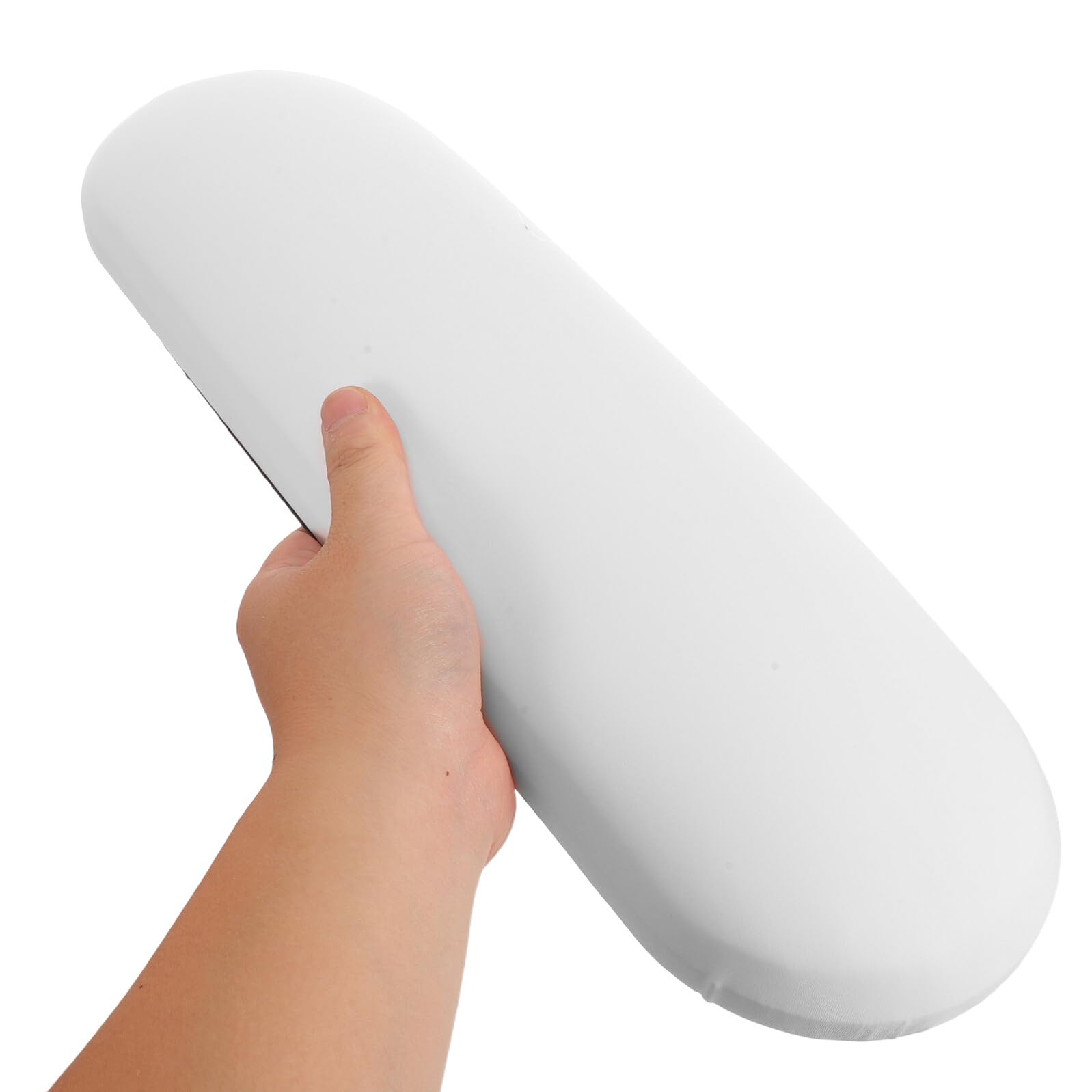 2 pièces Coussin Repose-main Manucure Blanc et Gris Antidérapant Support Confortable pour Ongles avec Base Stable et Design