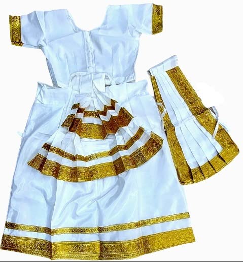 Kkalakriti Mohiniattam Economical Classical Dance Dress Fancy Costume|Events, Traditional Theme And Performance (13-16 Yrs) Multicolor, Synthetic (B09XB4F7FN) Amazon Price History, Amazon Price Tracker