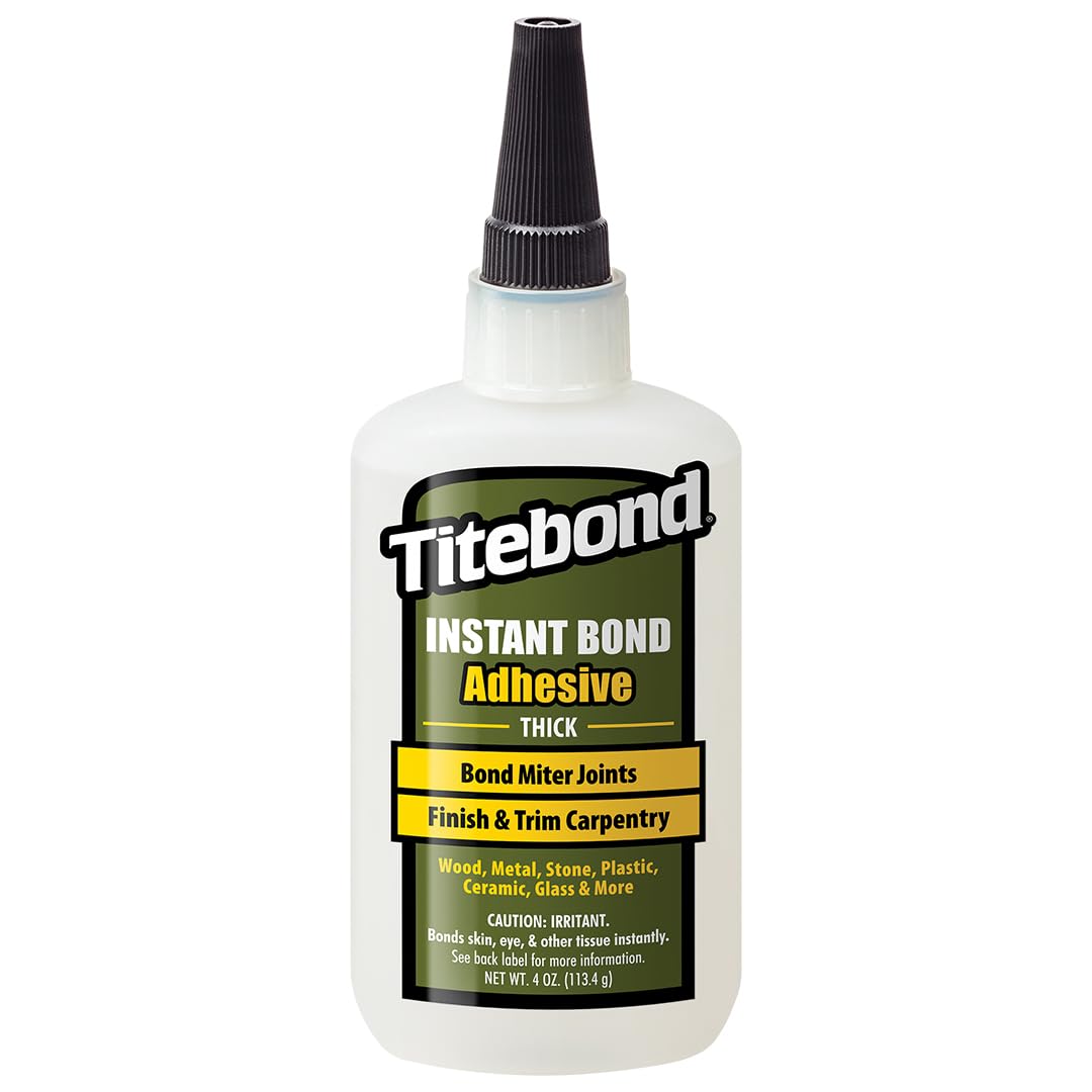 TitebondInstant Bond Thick Adhesive, 8-Second Bond, Home Repair, Woodworking, Crafts, Moldings, Picture Frames, 4 oz. 6222