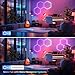 ALLYES Hexagon RGB LED Wall/Ceiling Light, 358 Color Modes, Music Sync, Modern Style, Black, 3-Pack, 97.65