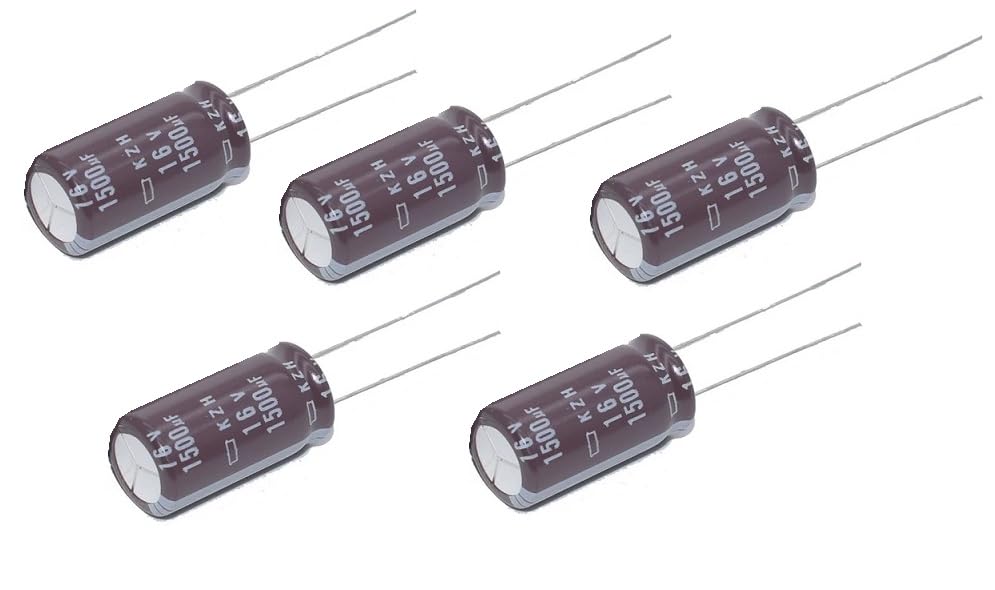 1500uF 16V Electrolytic Capacitor 105C 10x20mm -Pack Of 5