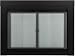 Pleasant Hearth AT-1000 Ascot Fireplace Glass Door, Black, Small