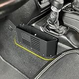 Z8 2 Pakc Metal Gear Shift Storage Box with USA Flag Logo, Center Console Hanging Box, Upgrade Gear Tray Compatible with 2018-2023 Jeep Wrangler JL JLU & Gladiator JT& 4XE, Black