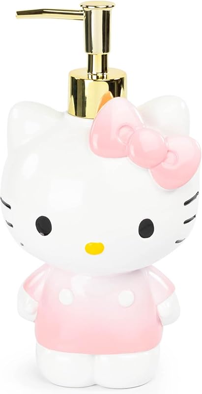 Dispensador de sabonete Jay Franco Hello Kitty rosa em resina, 1 unidade