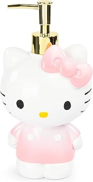 Jay Franco Hello Kitty Soap Dispenser - Pink Resin Pump for Lotion, Liquid Soap or Hand Sanitizer - Bathroom Decor
