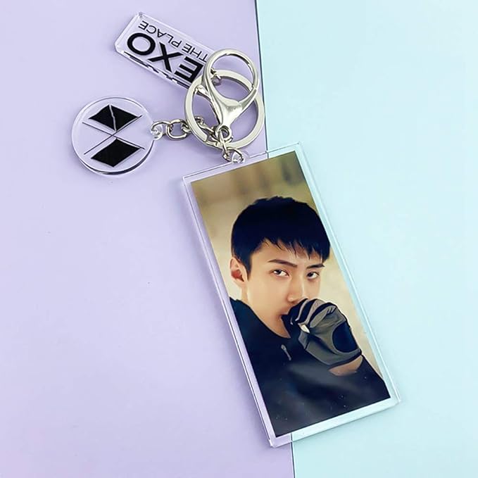 Amazon Co Jp Glorwefy Kpop 人気韓流グッズ Exo エクソ キーチェーン キーホルダー アルバム Obsession ペンダント コンサート 透明 写真 ログ 可愛い オシャレ アクリル 名前 人気 応援グッズ H03 ホビー