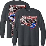 Classic Ink Kyle Larson 2026 Long Sleeve HendrickCars High-Octane 3-Spot T-Shirt (US, Alpha, X-Large, Regular, Regular) Dark Heather Gray