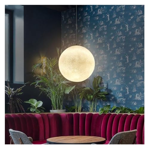 Luminaire suspendu lune diffuseur de lumière douce grand format E27 40cm