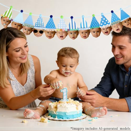 DIY Birthday Face Banner Craft Kit Fun to Be One Birthday Decorations by JOYENBOOM - Used condition - Image 2
