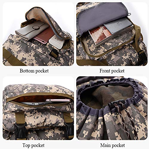 C/H Mochila masculina de grande capacidade de 80 litros, para caminhadas ao ar livre, mochila tática