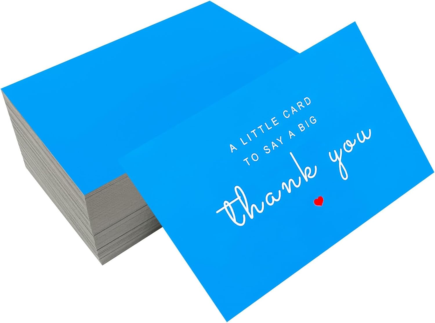 RXBC2011 Little Thank You Cards Big Thank you Notes for All Occasions 3.5 x 2 Inch Pack of 100 Sky Blue - Image 2
