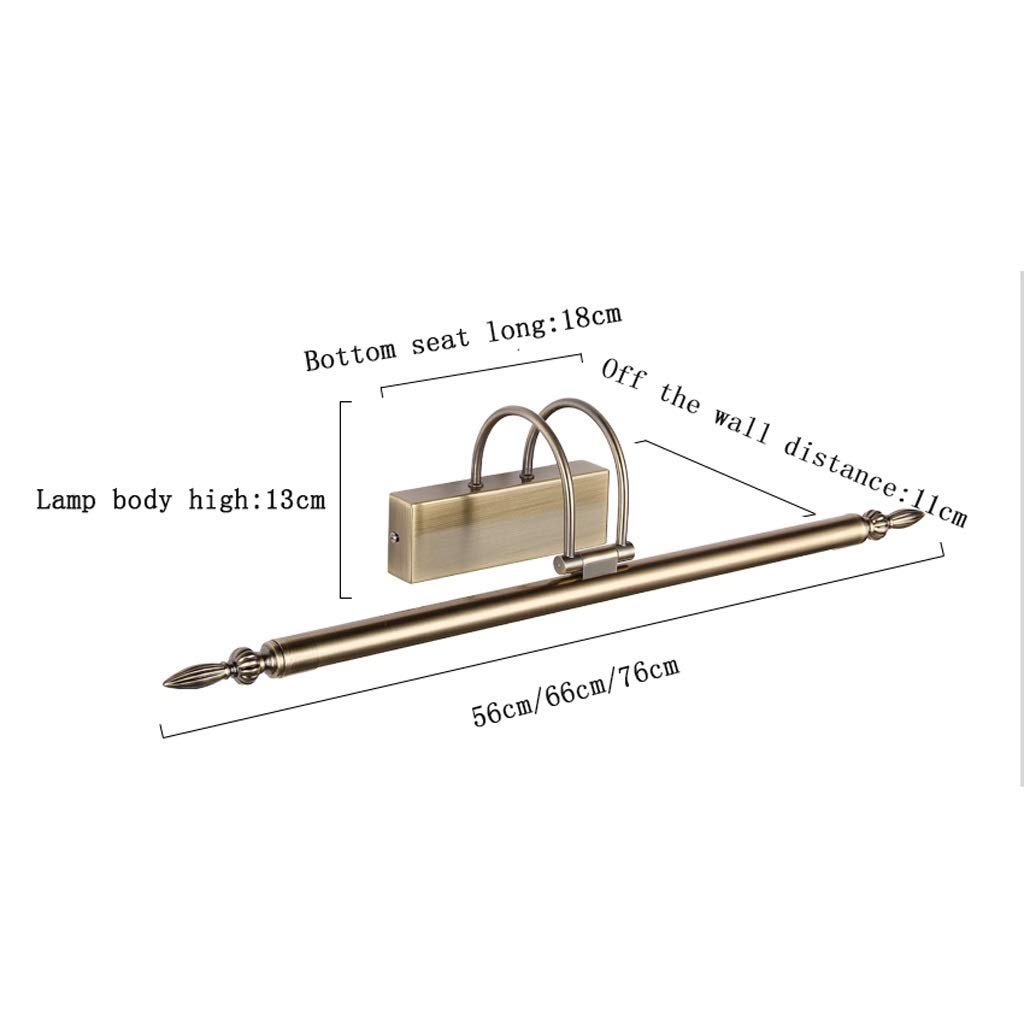 Spiegel Scheinwerfer Einfaches Wasserdicht Verfassungs-Spiegel Kosmetiktisch Badezimmer Modernes Acryl-Spiegel-Kabinett-Licht Einfache Wandleuchten/A-66Cm-12W