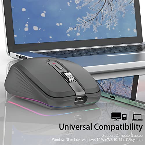 Ratón inalámbrico dual con 4 niveles DPI ajustables para mayor precisión en tu portátil 4