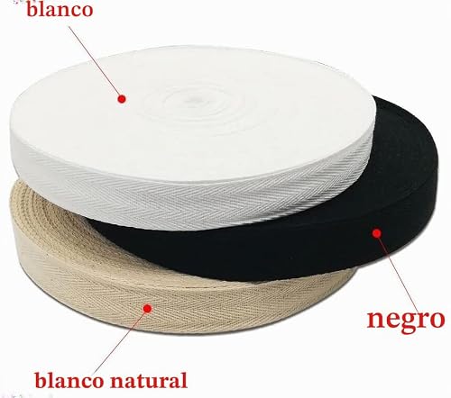 Miniatura 6 de Cintas Al Sesgo De Algodón 50mm 50m Cintas Bies Para Una Amplia Variedad De Tela Y Banderines Blanco Natural