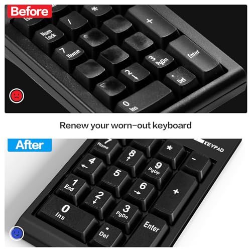 image for CaseBuy 2PCS Keyboard Number Stickers, Keyboard Number Pad Replacement