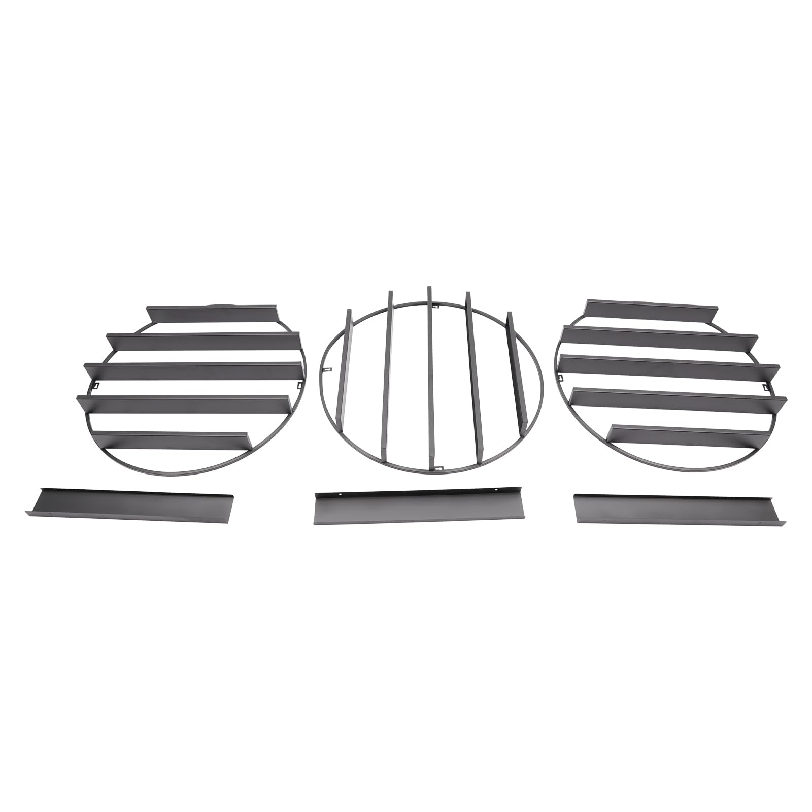 Wandregal Nagellack, 5-Tier Rund Nagellack Aufbewahrung Nagellackhalter, 6 Stück Nagellackständer Regal Metall, Nagelsalon Display Ständer für Lippenstiften, ätherischen Ölen, bis 10kg (Schwarz)