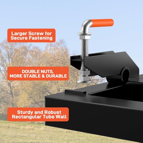 Garvee Clamp on Debris Forks Fit 48" Bucket, 2500 LBS Capacity Heavy Duty 5 Fork Tines Clamp-on Pallet Forks Tractor Bucket Forks for Skid Steer Loader Tractor
