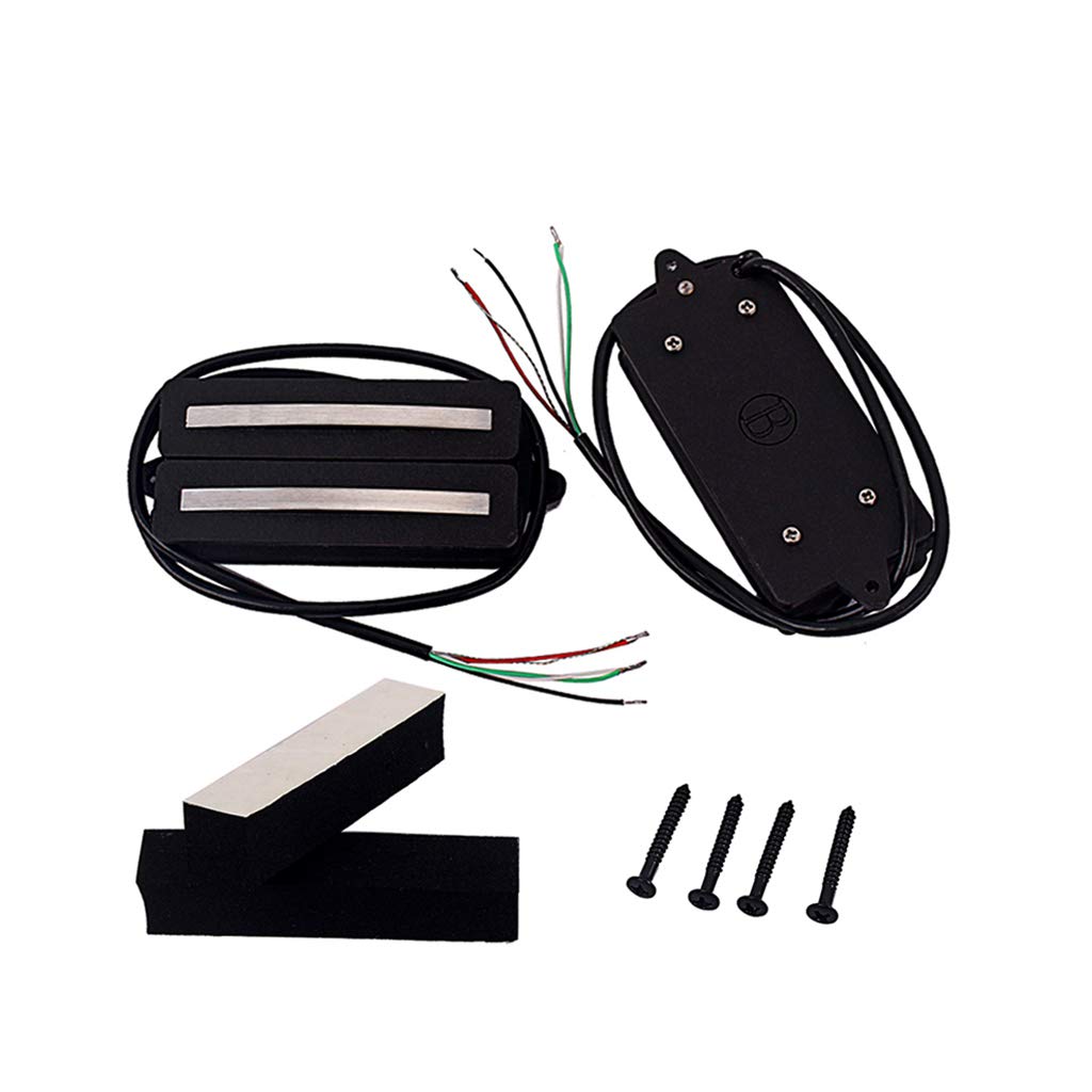 Alnicov Set di pickup humbucker per chitarra a 7 corde, binari in alnico, manico a bobina e ponte, parti di ricambio per doppio pickup per chitarra elettrica