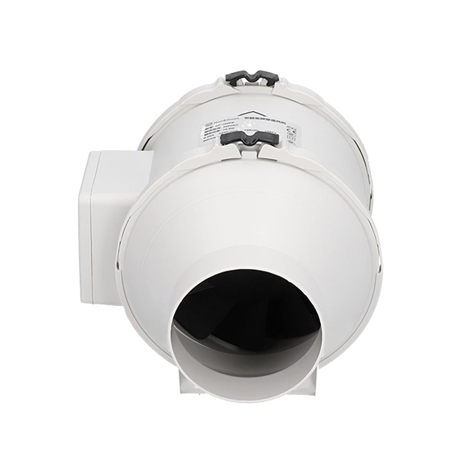 Ventilador de conducto silencioso de flujo mixto con motor impermeable para extracción de aire fresco - adecuado para uso comercial/doméstico