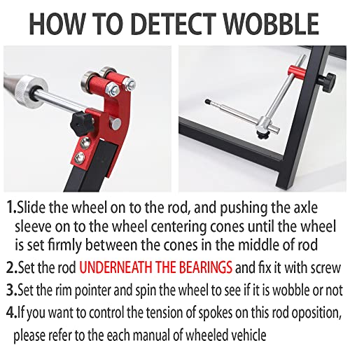 Image of Japard Motorcycle Tire Balancer Bike Stand, Foldable & Portable Wheel Balancing Tools for Most Motorcycles and Sport Dirt Bikes with Centering Cones
