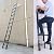 Rigogo Aluminum 20FT Telescoping Extension Ladder, 15 Steps, 6.2M, 330 lb Max Load, Black