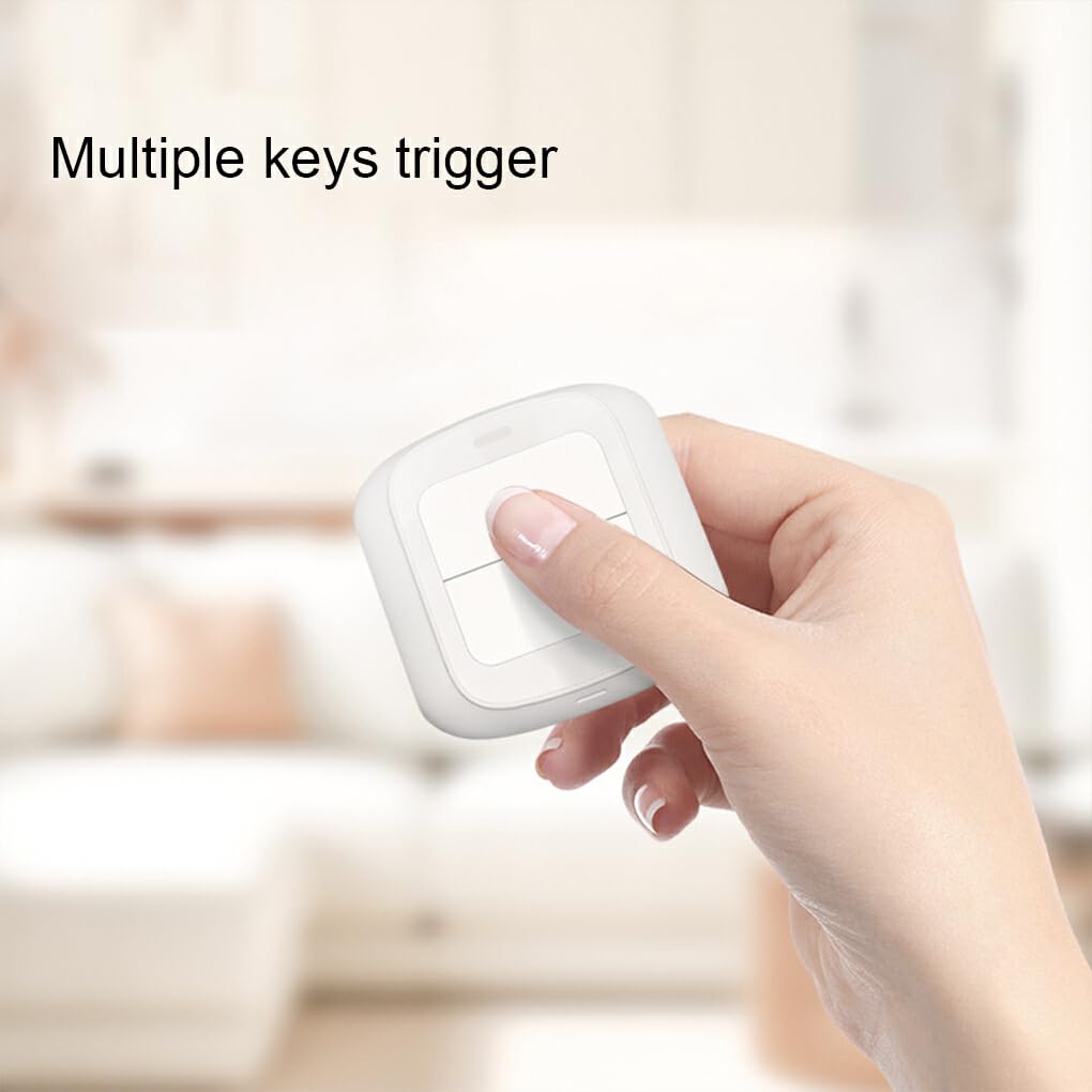 IOIUSKKU 4 Juegos de Interruptor de botón Zigbee portátil - Controlador Pro para el hogar Inteligente Interruptor inalámbrico Botón de Escena Interruptor Push Smart Switch WiFi, WiFi 4Conjunto