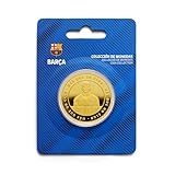MOCIWORLD FC Barcelona - Moneda edición Especial con Escudo y Retrato en Relieve de Lamine Yamal, acompañado del número 10 y su Firma grabada - Coleccionable - Dorada - Producto Oficial