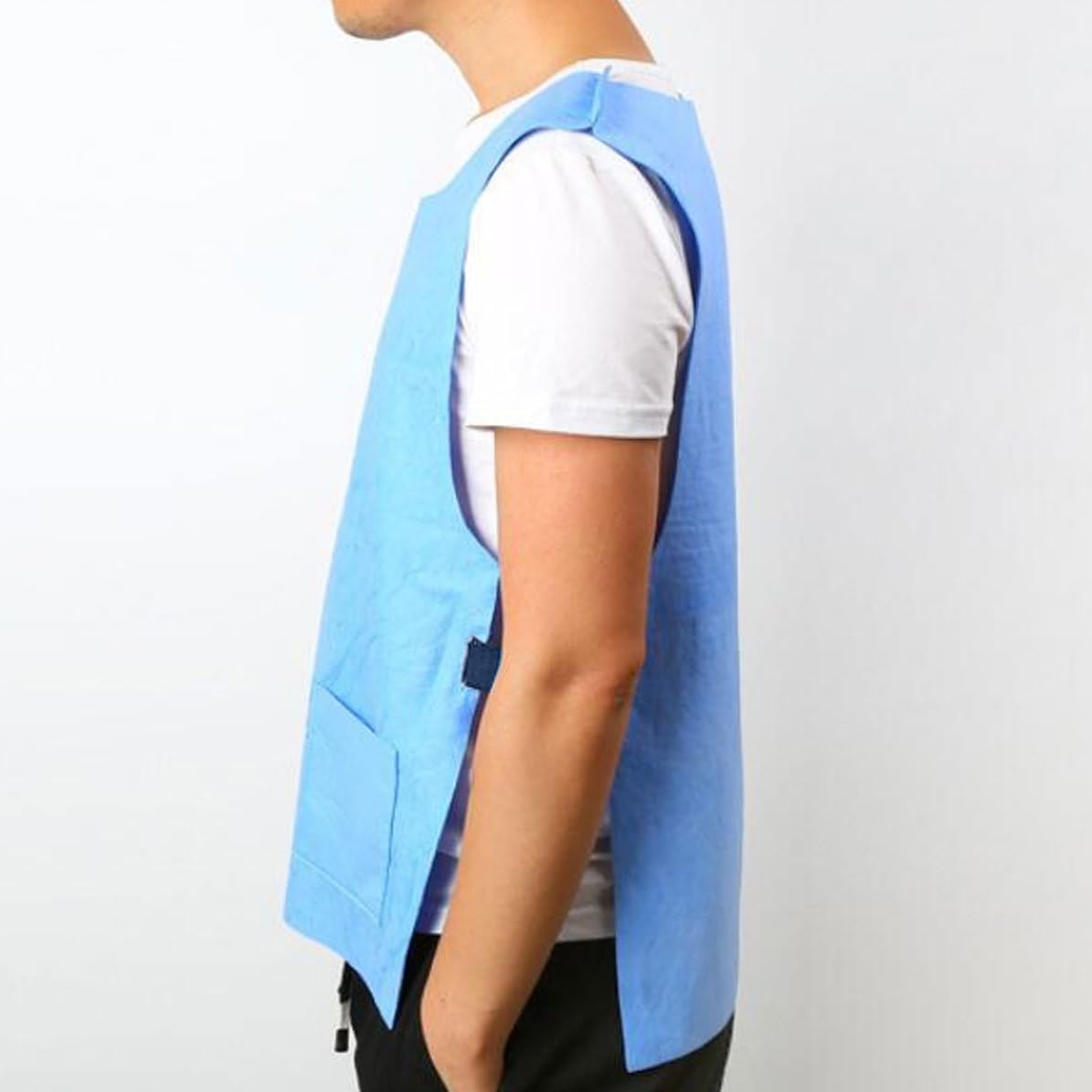 Blue Pva Ice Cooling Vest for Outdoor Summer Use, Waterproof Pullover Style Sunstroke Prevention Clothing, Lightweight Cooling Vest for Cycling and Hot Weather