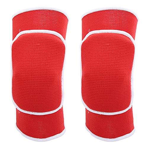 Alomejor 1 Pair Knee Pads, Thicken Sponge Protective Brace Knee Guards for Dance Yoga Multi Sports (red)