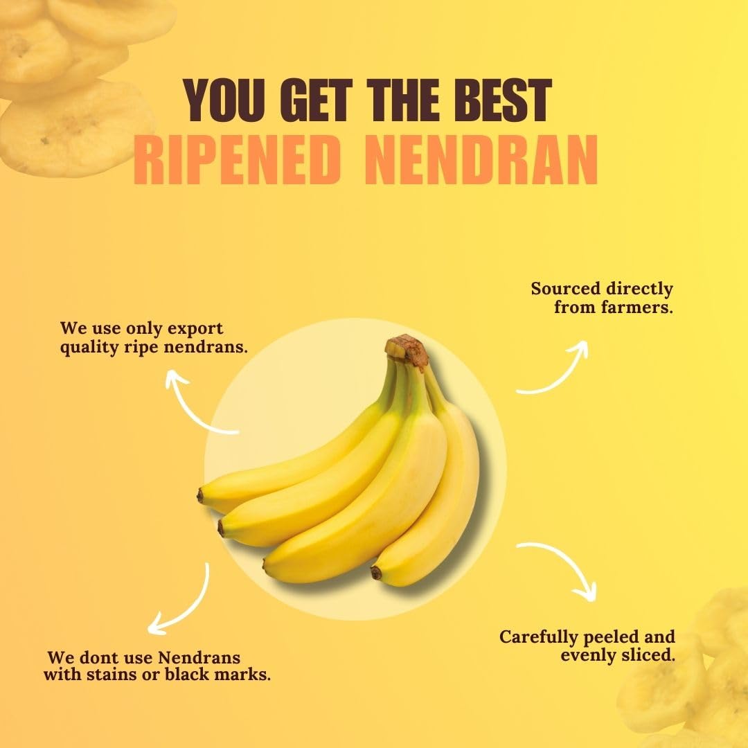 FLAVORS OF KERALA (FOK) Premium Kerala Sweet Banana Chips in Coconut Oil, 200g| No Added Sugar or Sweeteners | Naturally Sweet | - Image 3 thumbnail