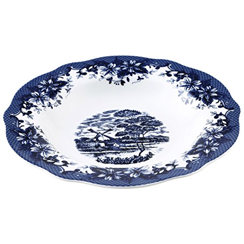 Brunchfield Skye Blue New Assiette Hondo, Porcelaine, Bleu