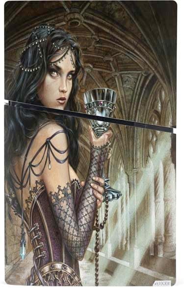Skinit Decal Gaming Skin Compatible with PS5 Slim Digital Edition Bundle - Officially Licensed Alchemy Carta Name of The Rose Design