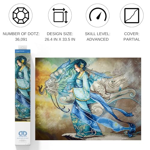 Image of DIAMOND DOTZ Dragon Princess Diamond Painting Kit for Adults with Gems