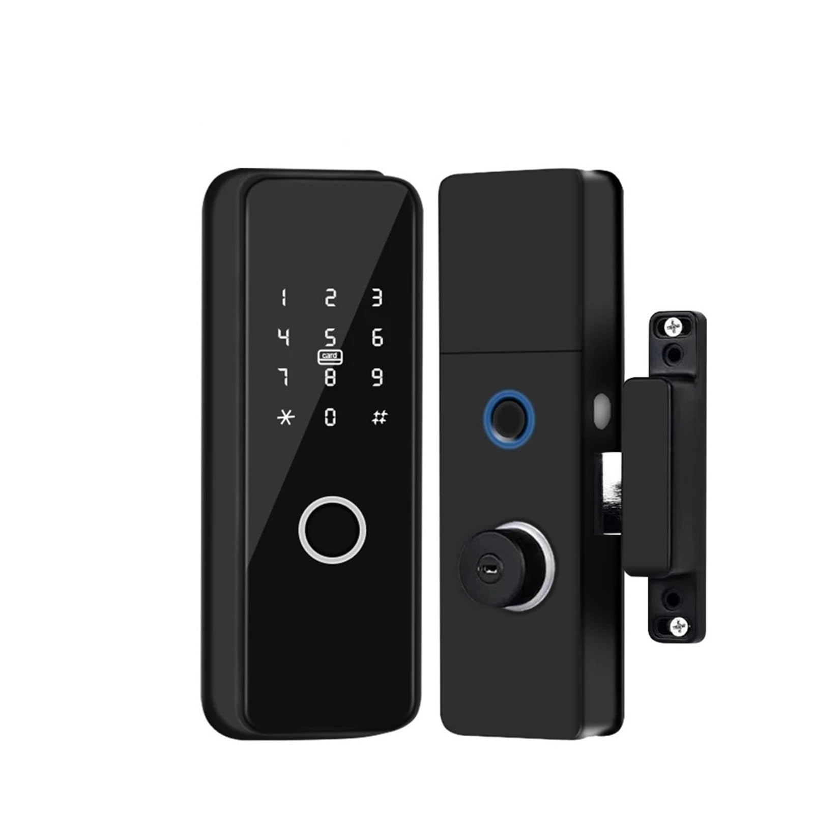 Cerradura inteligente biométrica con huella dactilar y Bluetooth, desbloqueo remoto por aplicación, cerradura electrónica for puerta,Seguridad mejorada