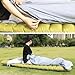 NewDoar Ultralight Backpacking Sleeping Bag - 50-70°F, 1.5lbs, Waterproof & Machine Washable, 2-Way Zipper for Teens,Couples,Women,Men Compact for Hiking/Camping (Blue,Medium)