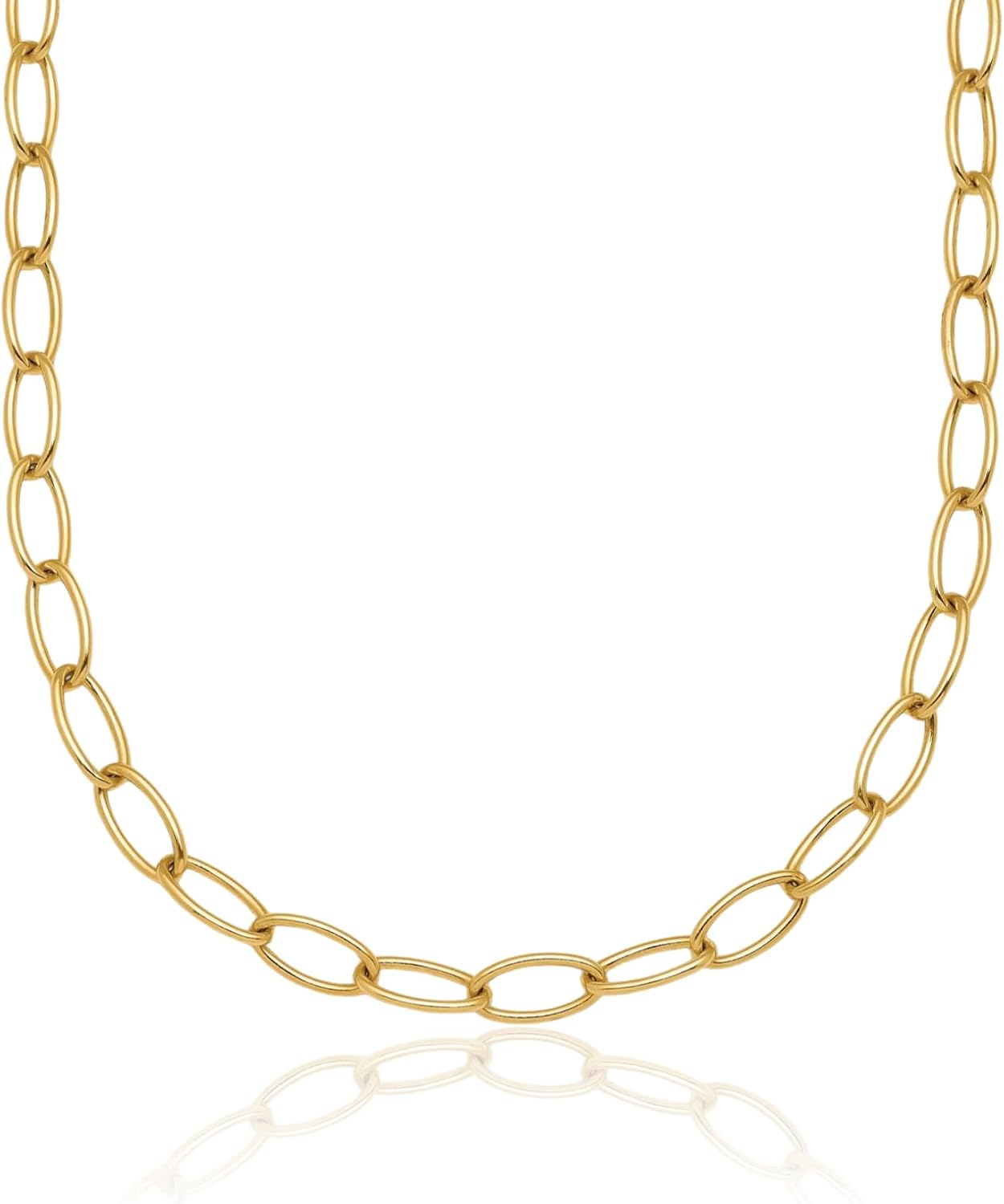 IceCarats 14K Solid Yellow Gold 4.5mm Thick Link Cable Chain Necklace Polished
