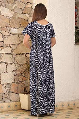 Image of Women's Cotton Solid Maxi Nighty