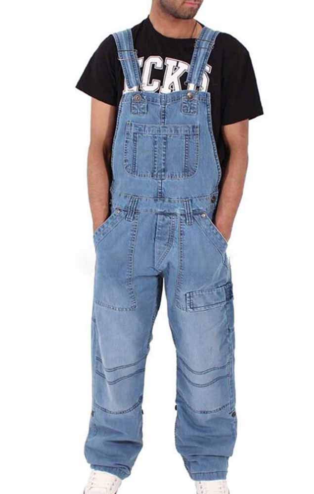 Keephen Mens Denim Dungarees Dungaree Jeans Bib Overalls Denim Jumpsuits