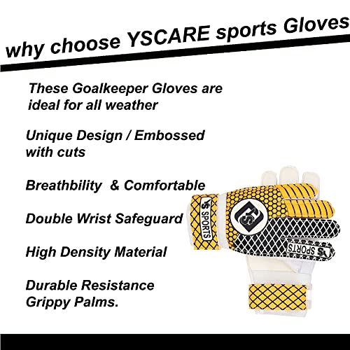 YSCARE Guanti da portiere da calcio, per ragazzi