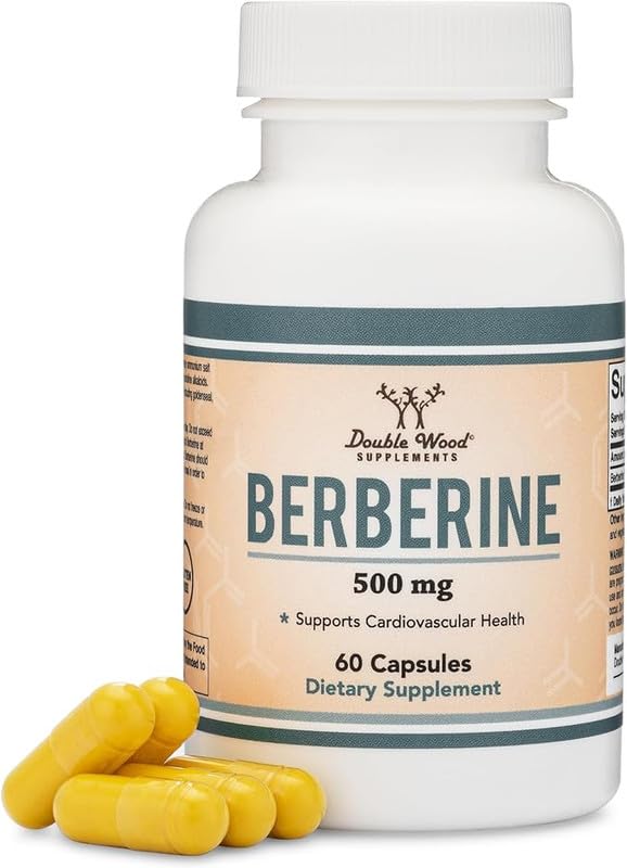 Evorina Berberine Supplement 500mg, 60 Capsules (Third Party Tested, Non-GMO, Gluten Free, Vegan Safe) AMPK Activator - Berberine HCL for Cardiovascular Health by Double Wood | High Strength Herbal Supplement | Clean Label Ayurvedic Wellness-image-3