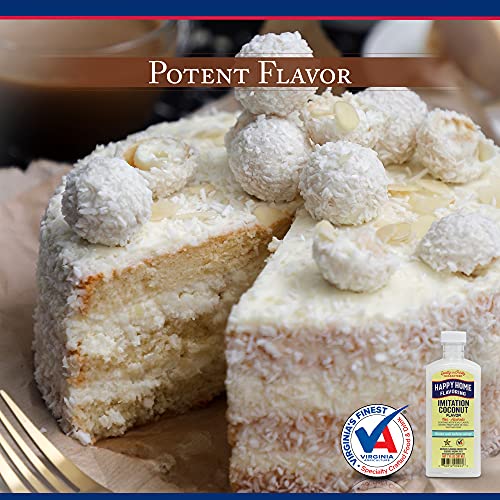 Happy Home Imitation Coconut Flavoring, Non-Alcoholic, Certified Kosher, 7 Oz #TOP1