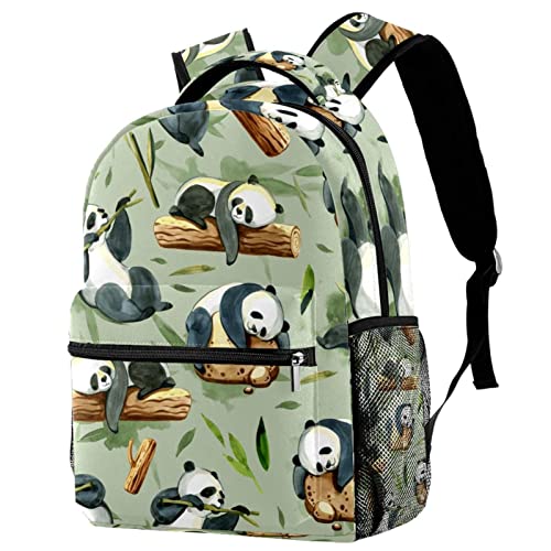 Sacs à dos légers panda pour livres d'école enfants filles garçons