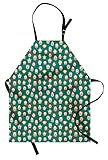 Ambesonne Carnival Apron, Entertaining Clown Faces in Variety of Emotions Sad or Cheerful Party Theme, Unisex Kitchen Bib Apron with Adjustable Neck for Cooking Baking Gardening, Teal Multicolor
