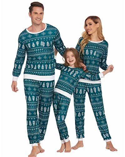 Ekouaer Matching Family Pajamas Set Christmas Pjs Holiday Sleepwear Sets Printed Long Sleeve Nightwear #TOP14