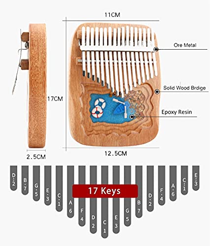 Hearda Kalimba 17 clés Instrument de Musique, Portable Résine Pouce Piano Africain Marimba Kalimba Cadeau Kit avec… - Les Beatles, Paul McCartney, John Lennon, RIngo Starr, George Harrison Hearda Kalimba 17 clés Instrument de Musique, Portable Résine Pouce Piano Africain Marimba Kalimba Cadeau Kit avec… – Image 3