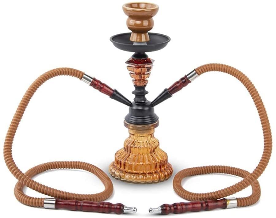LSZ Shisha-Set Moderne Arthunde Shisha Set, Glashukas mit 2 Schlauch, 29cm Small Hookah Shisha for Clubparty Shisha-Set – Bild 4