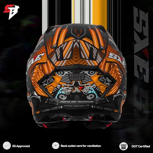 Image of Steelbird SBH 61 SXE X2 ISI and Dot Certified Full Face Helmet for Men and with Inner Silver Sunshield